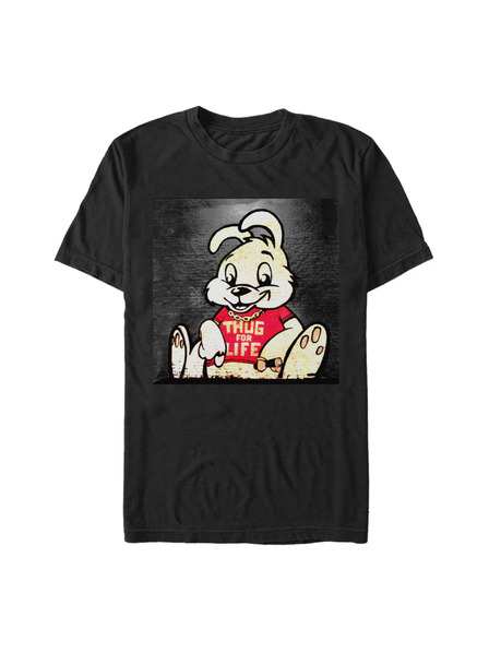 ZOOT.Fan Fekete póló Banksy (Brandalizált) Bansky Tough For Life