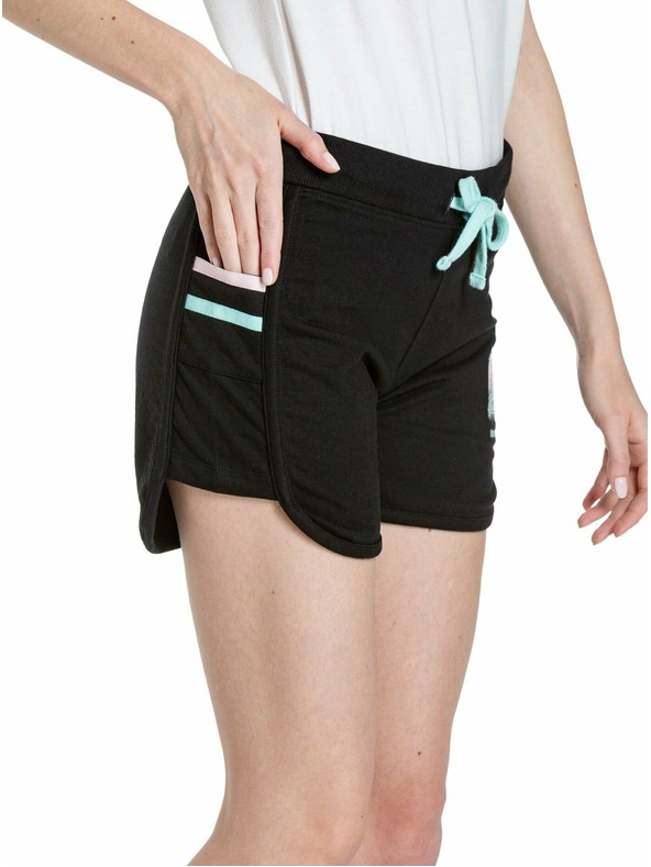 Meatfly Meatfly fekete melegítő rövidnadrág női | Fekete | Méret