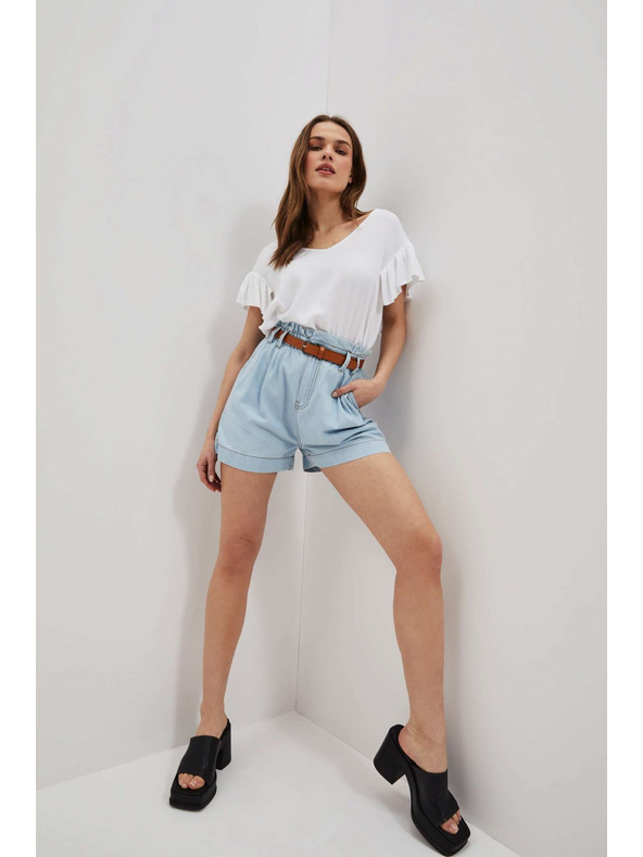 Moodo Világoskék női farmer rövidnadrág Moodo