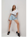 Moodo Világoskék női farmer rövidnadrág Moodo