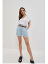 Moodo Világoskék női farmer rövidnadrág Moodo