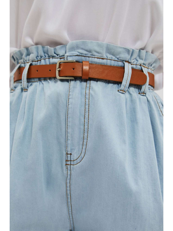 Moodo Világoskék női farmer rövidnadrág Moodo