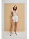Moodo Fehér női rövidnadrág Moodo