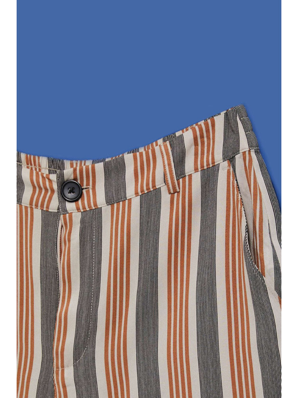 Moodo Moodo női szürke és barna csíkos rövidnadrág