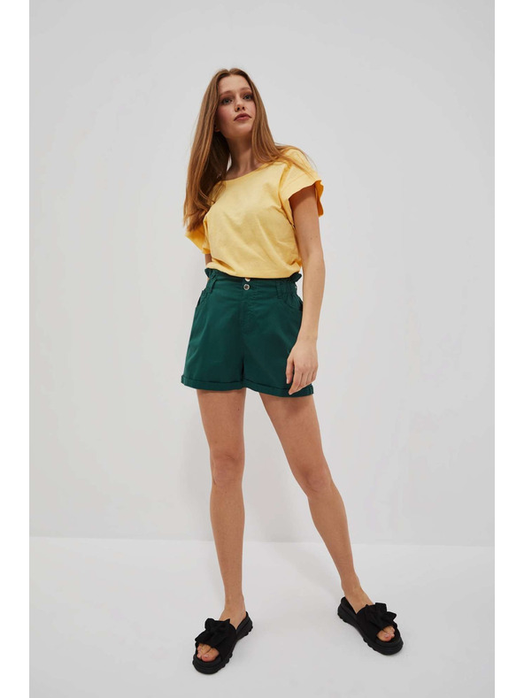 Moodo Sötétzöld női rövidnadrág Moodo
