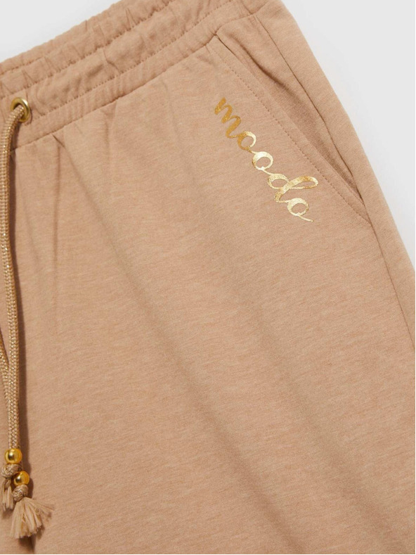 Moodo Bézs női melegítőnadrág rövidnadrág Moodo