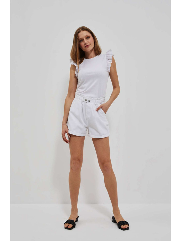 Moodo Fehér női rövidnadrág Moodo