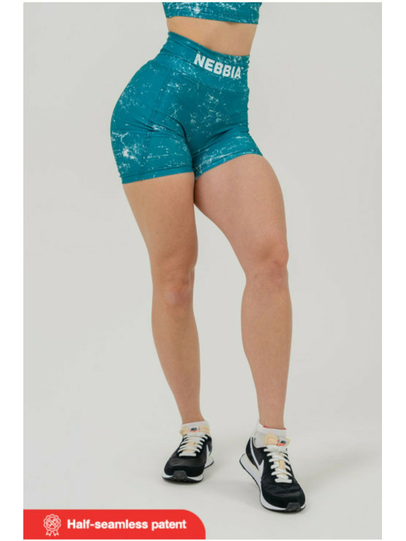 Nebbia Magas derekú leggings rövidnadrág 5" HAMMIES 615 XS,zöld