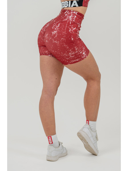 Nebbia Magas derekú leggings rövidnadrág 5" HAMMIES 615 XS,piros