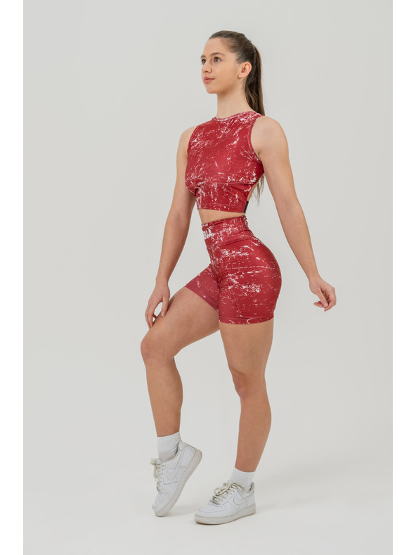 Nebbia Magas derekú leggings rövidnadrág 5" HAMMIES 615 XS,piros