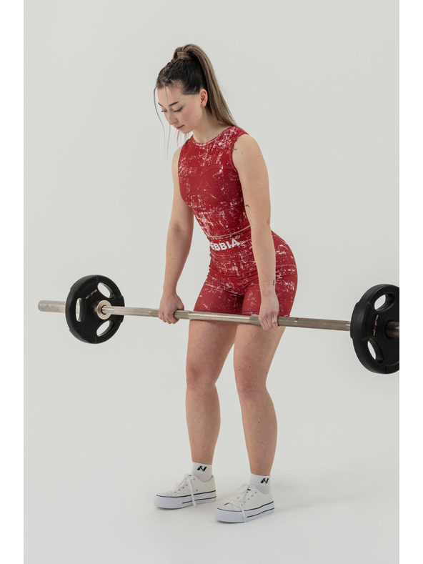 Nebbia Magas derekú leggings rövidnadrág 5" HAMMIES 615 XS,piros