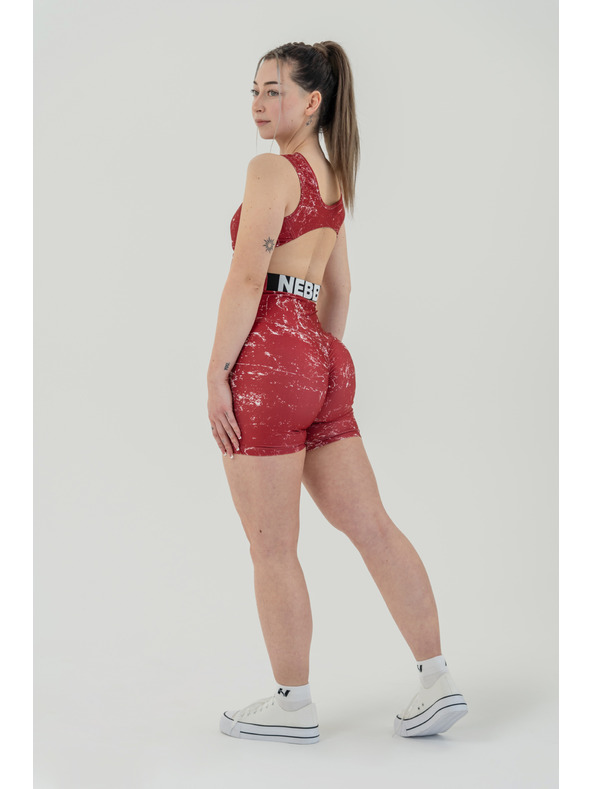 Nebbia Magas derekú leggings rövidnadrág 5" HAMMIES 615 XS,piros