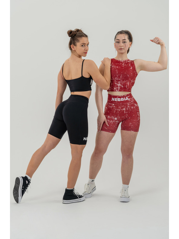 Nebbia Magas derekú leggings rövidnadrág 5" HAMMIES 615 XS,piros