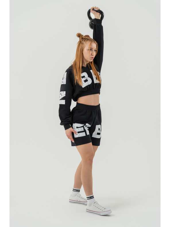 Nebbia Melegítő rövidnadrág 6" MUSCLE MOMMY 624 XS, fekete