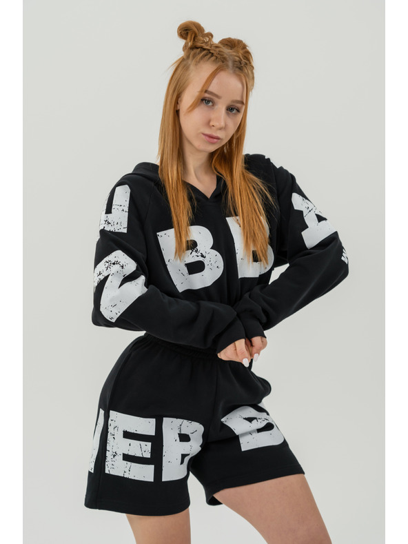 Nebbia Melegítő rövidnadrág 6" MUSCLE MOMMY 624 XS, fekete