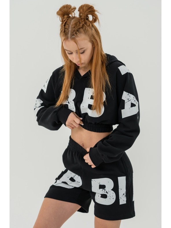 Nebbia Melegítő rövidnadrág 6" MUSCLE MOMMY 624 XS, fekete