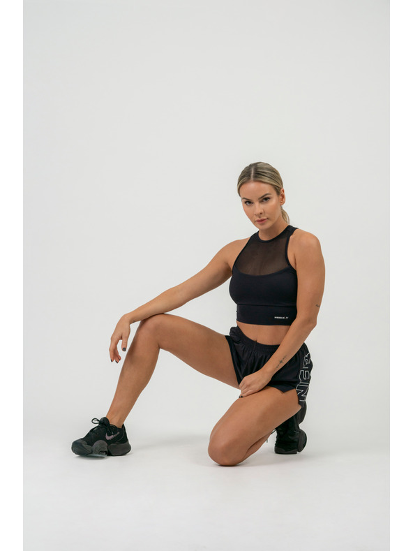 Nebbia FIT Aktív rövidnadrág rejtett zsebbel 442 XS,fekete