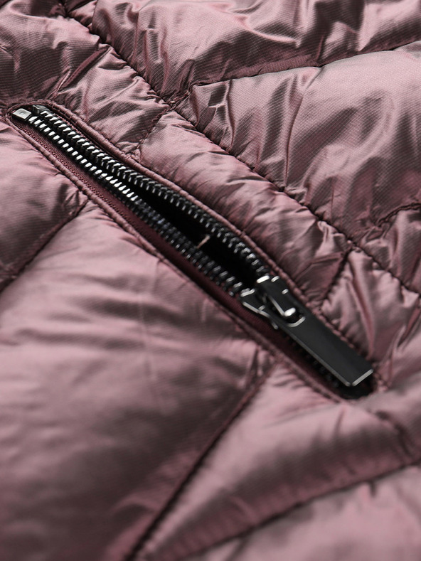 ALPINE PRO Női hosszú ultrakönnyű kabát ALPINE PRO OREFA rózsaszínű