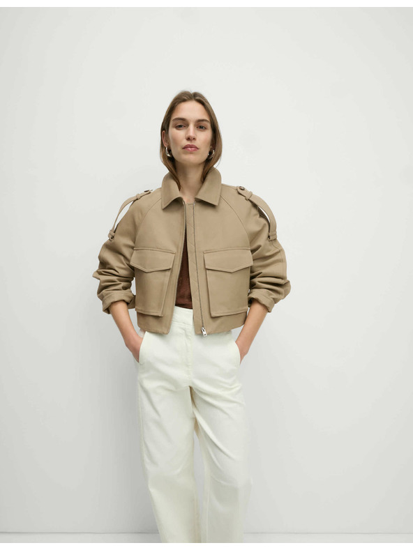 Marks & Spencer Funkcionális Trucker stílusú dzseki 100% pamutból Marks & Spencer krém