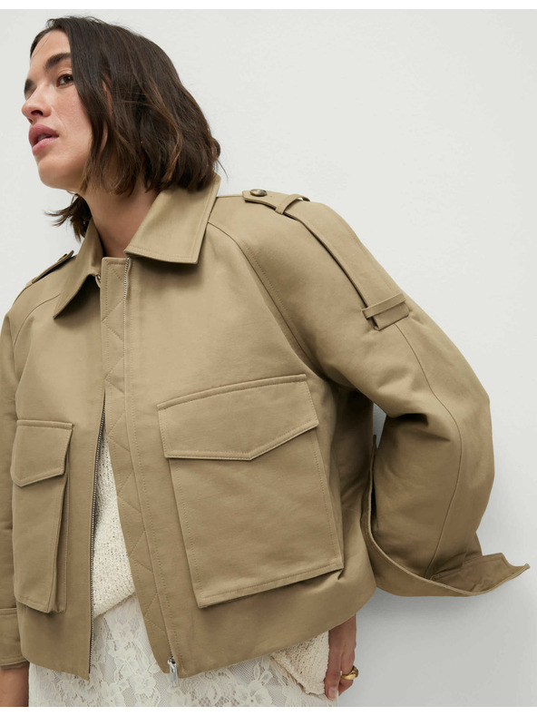 Marks & Spencer Funkcionális Trucker stílusú dzseki 100% pamutból Marks & Spencer krém