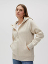 Moodo Bézs női kapucnis, cipzáras pulóver Moodo