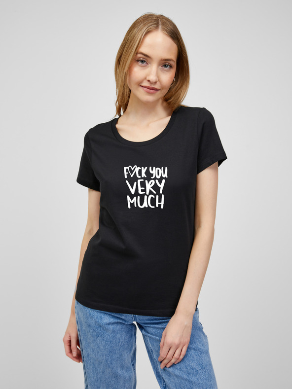 ZOOT.Original Fekete női póló Zoot Original Zoot Original Fuck you very much