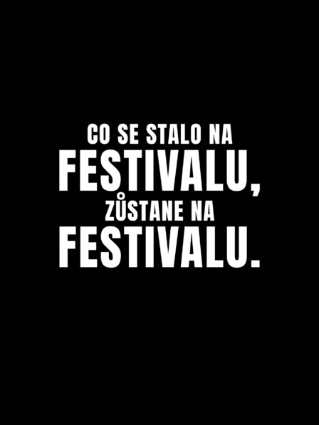 ZOOT.Original Fekete női póló ZOOT.Original Ami a fesztiválon történik, az a fesztiválon is marad