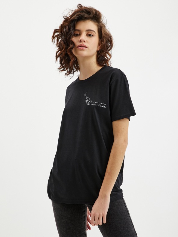 ZOOT.Original Fekete női póló Zoot Original Where There Is No Wine (ahol nincs bor)