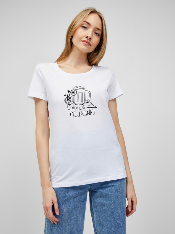 ZOOT.Original Fehér női póló nyomtatott ZOOT.Original Cél fényes