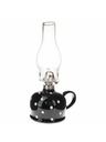 Casa de Engel Kerámia petróleumlámpa, fekete, pöttyökkel, 0/9