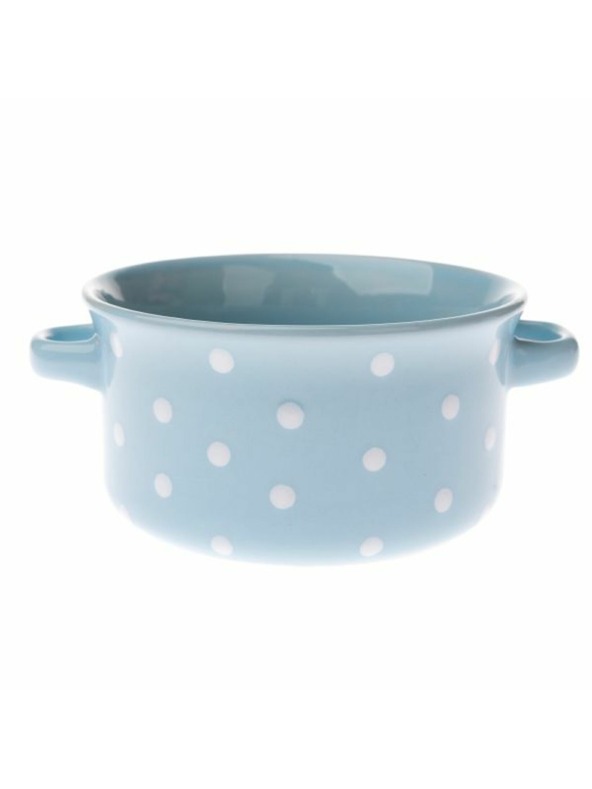 Casa de Engel Kerámia tál - világoskék pöttyökkel, 6/24