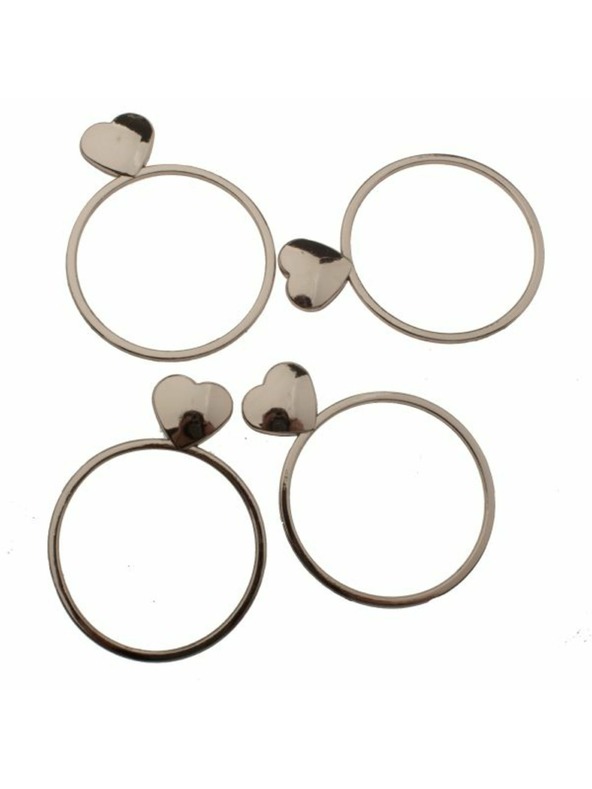 Casa de Engel Fém szalvétagyűrűk - 4 db-os szett, 12/72