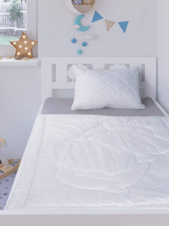 Kvalitex Nyári babatakaró és kiságypárna fehér Kvalitex