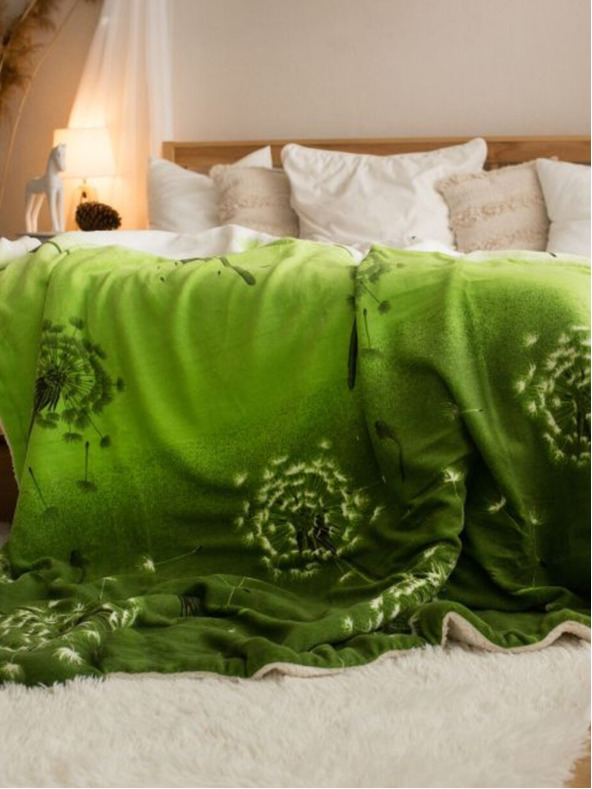 Kvalitex Báránybőr takaró 150x200cm pitypang zöld Kvalitex