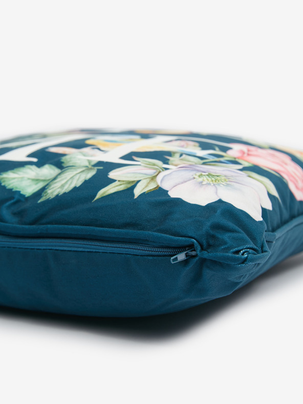 SIFCON Petrol dekoratív virágos díszpárna SIFCON Home