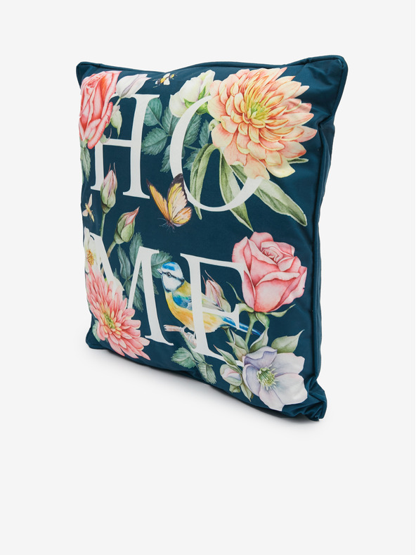 SIFCON Petrol dekoratív virágos díszpárna SIFCON Home