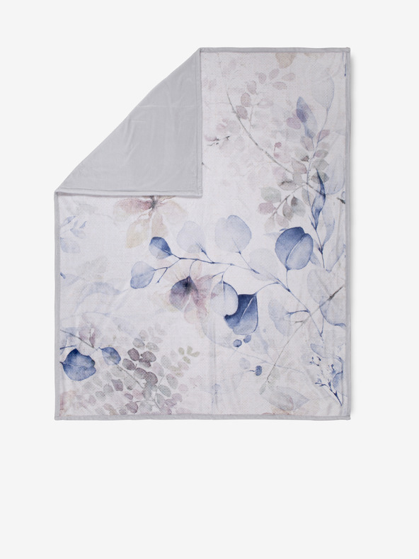 Descanso Fehér virágos kockás ágynemű Descanso 130 x 160 cm