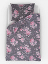 Kvalitex Francia pamut ágynemű Provence kollekció 200x200, 70x90cm Beatrice szürke Qualitex Qualitex