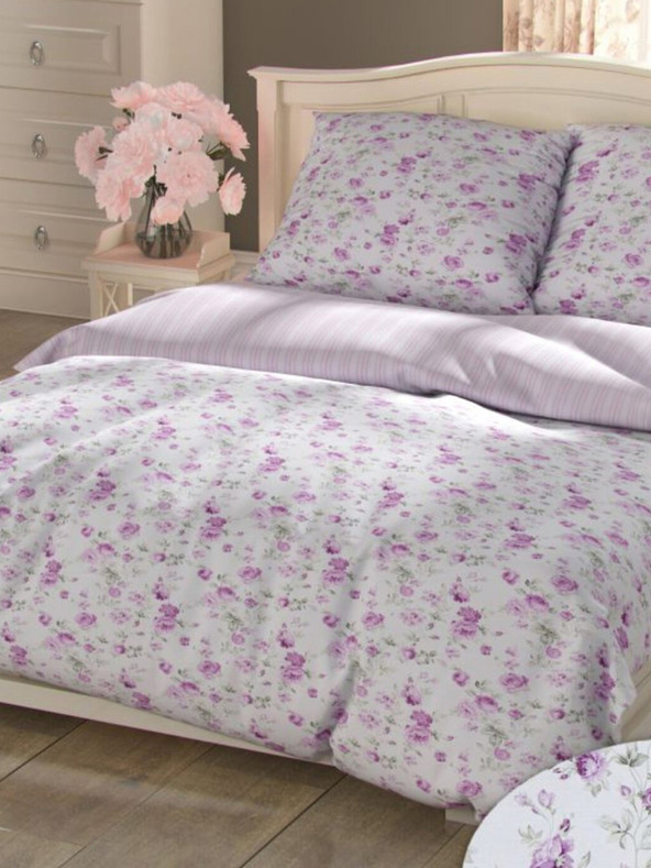 Kvalitex Francia pamut ágynemű PROVENCE COLLECTION 200x200, 70x90cm VIENTO pink