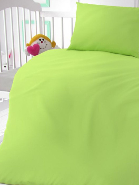 Kvalitex Világoszöld pamut bölcsőágynemű