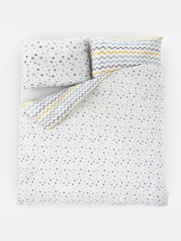 Kvalitex Francia pamut ágynemű Delux 220x200, 70x90cm Duo kék Kvalitex