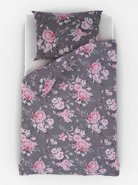 Kvalitex Francia pamut ágynemű Provence Collection 220x200, 70x90cm Beatrice szürke Kvalitex