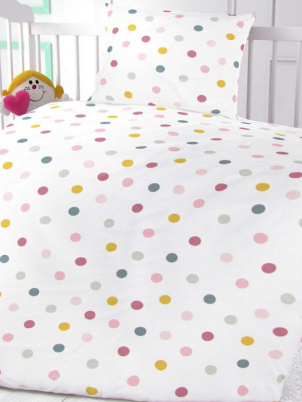 Kvalitex Pamut gyermekágynemű labdák fehér Qualitexen