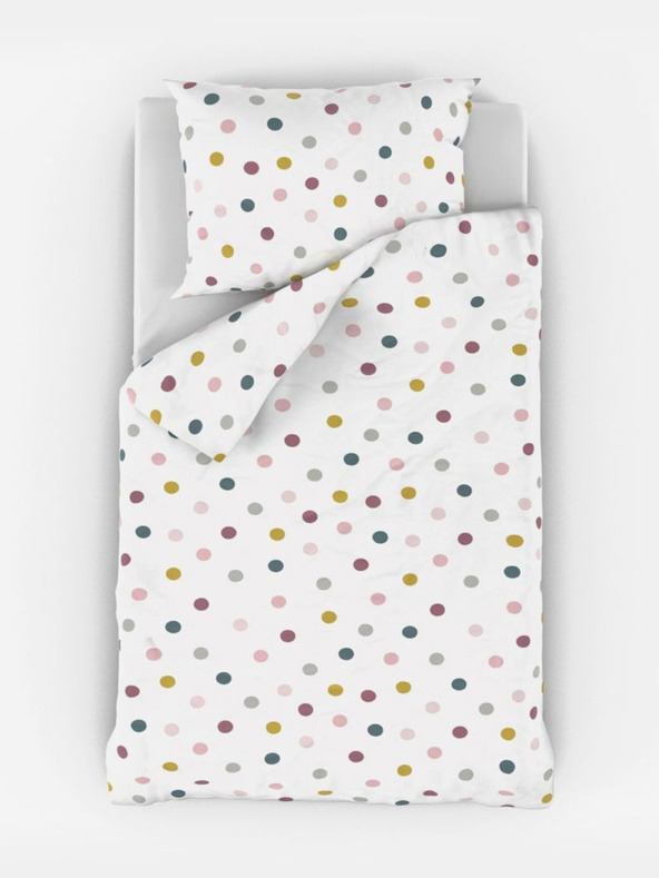 Kvalitex Pamut gyermekágynemű labdák fehér Qualitexen