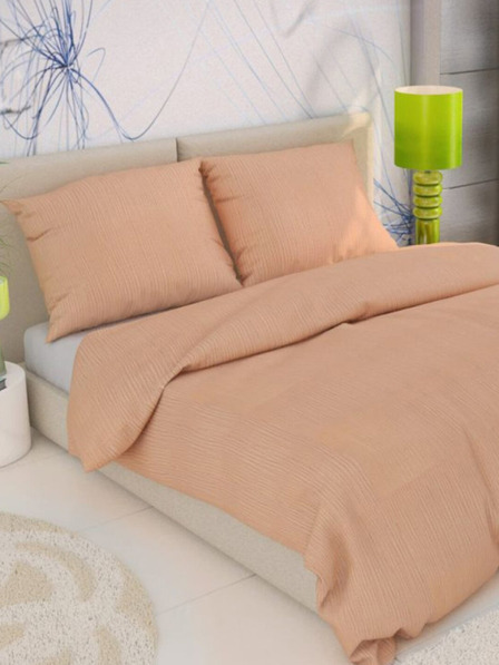 Kvalitex Francia krepp ágynemű 240x200, 70x90cm lazac Kvalitex