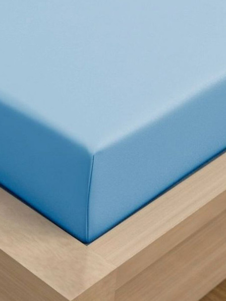 Kvalitex Jersey lepedő lycrával 220x200cm világoskék Kvalitex