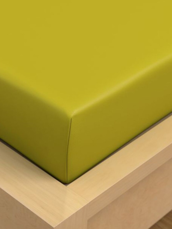 Kvalitex Pamut gumis lepedő 90x200cm világos zöld Kvalitex