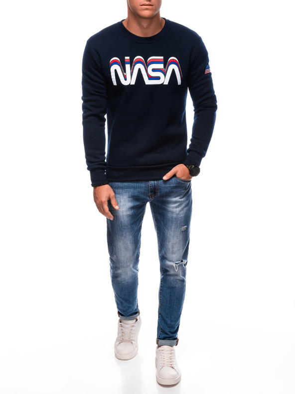 Edoti EDOTI Férfi kapucnis melegítőfelső, sötétkék