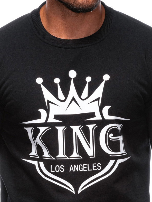 Edoti EDOTI Férfi kapucnis melegítőfelső, fekete