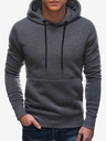 Edoti Férfi kapucnis pulóver B - grafitszürke melír EDOTI